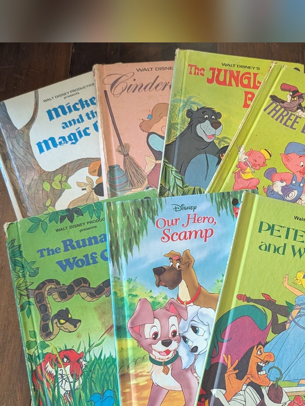 Disney Illustrated Children's Book Lot - Colorful Vintage Covers